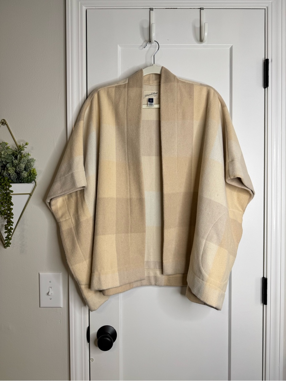 Universal Threads Plaid Wool Blend Kimono
